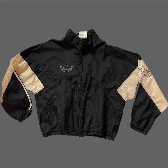 Vintage Adidas Trefoil Embroidered Logo Full Zip Windbreaker